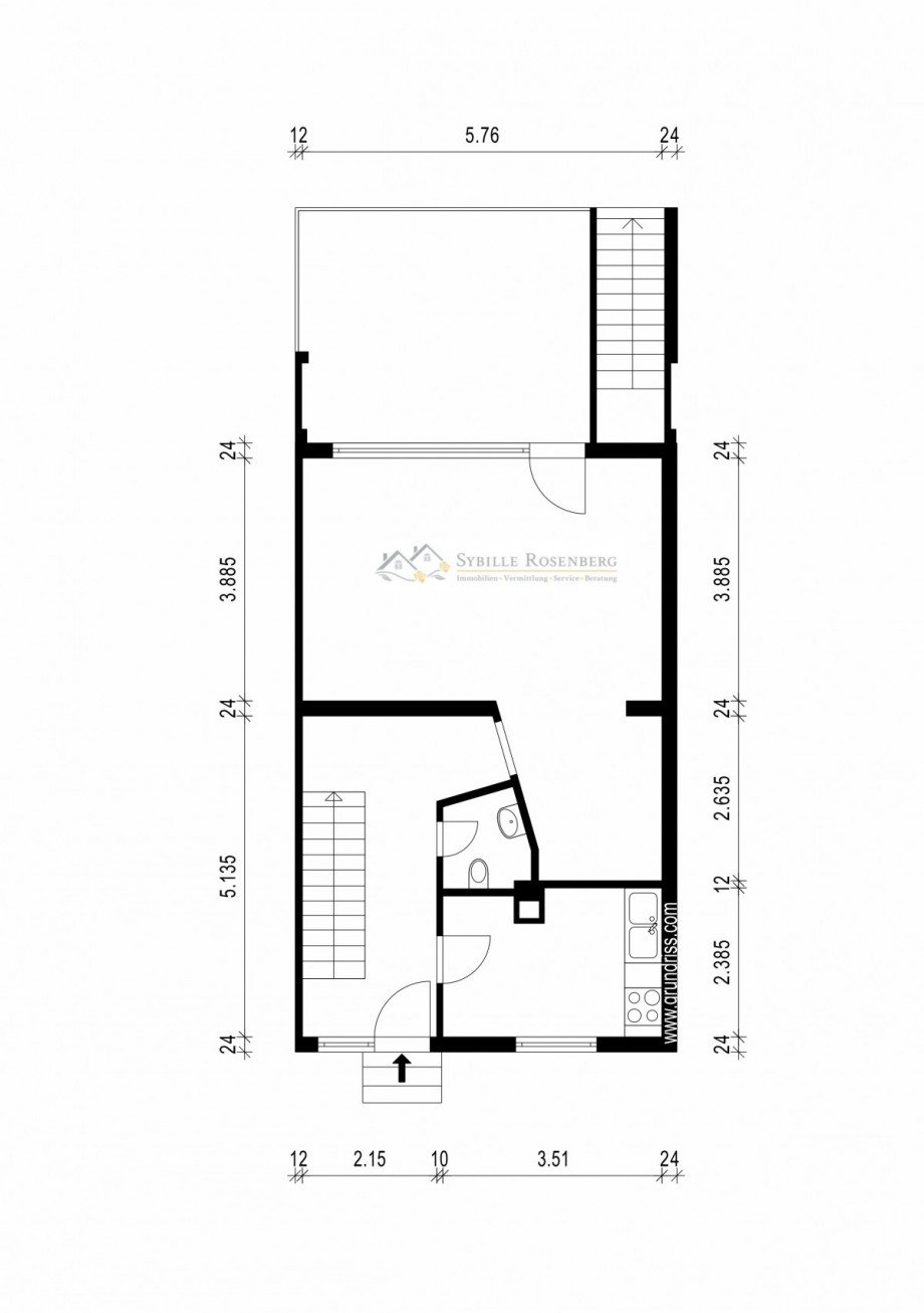 Grundriss Erdgeschoss Reihenendhaus Heusenstamm